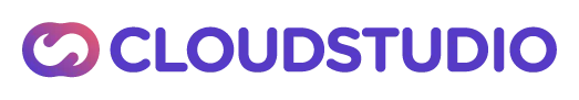 Logotipo morado de Cloud Studio IoT, proveedor de la solución IoT más completa, con instancia privada.